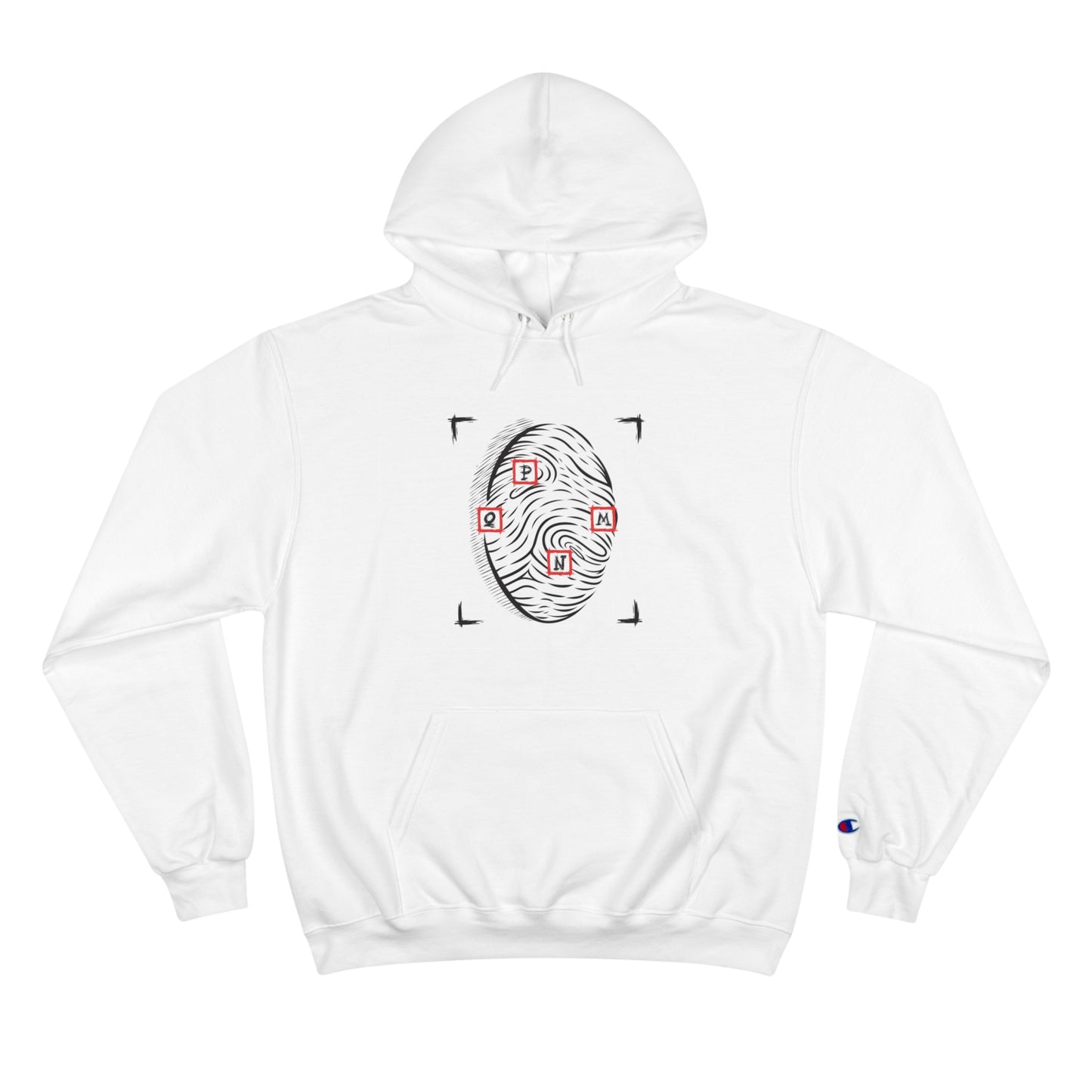 OPNM Logo - White Champion Hoodie by AmélyArt