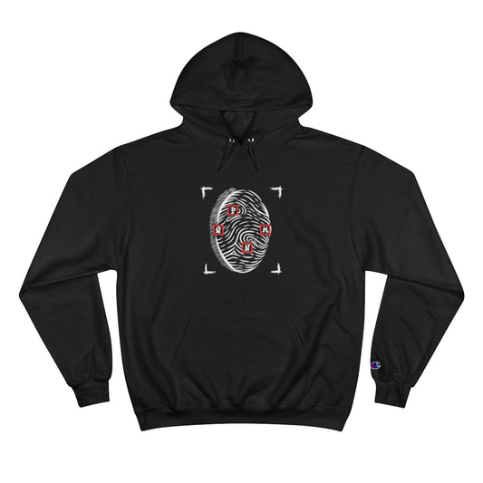 OPNM Logo - Black Champion Hoodie by AmélyArt